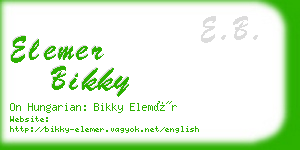 elemer bikky business card